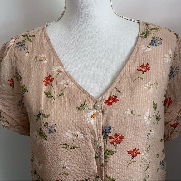 Madewell • Silk Pembroke Top in Seaside Floral - Picture 5 of 10
